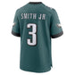 P.Eagles #3 Nolan Smith LIX Game Player Jersey - Midnight Green Stitched American Football Jerseys
