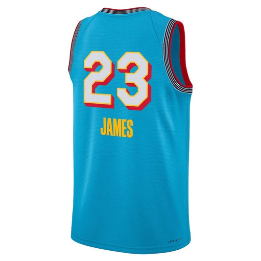 #23 LeBron James All Star 2025 Swingman Jersey - Light Blue - Unisex American Basketball Jersey