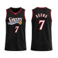 PH.76ers #7 Jaylen Brown Black Stitched American Basketball Jersey