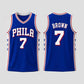 2026 PH.76ers #7 Jaylen Brown Royal Stitched American Basketball Jersey