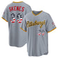Pittsburgh Pirates #30 Paul Skenes USA 250 Fourth of July Road Stadium Jersey - Gray Puhics
