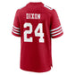 SF.49ers #24 Anthony Dixon Scarlet Team Game Stitched American Football Jerseys