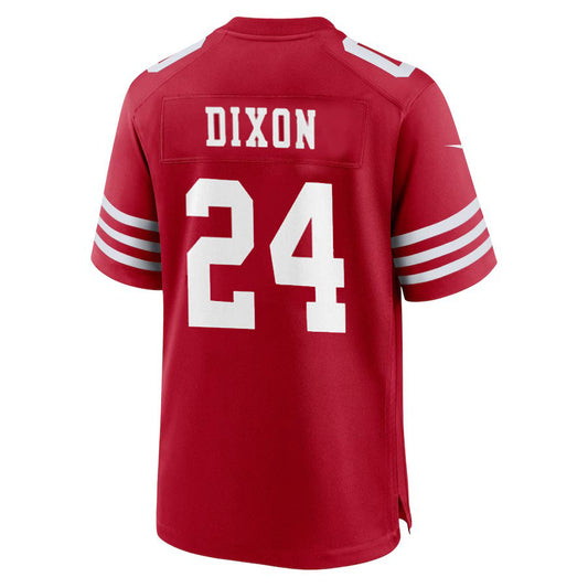 SF.49ers #24 Anthony Dixon Scarlet Team Game Stitched American Football Jerseys
