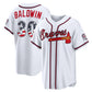 Atlanta Braves #30 Drake Baldwin USA 250 Fourth of July Home Stadium Jersey - White Puhics