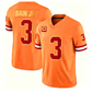 TB.Buccaneers #3 Rueben Bain Jr. Throwback Game Jersey - Orange Stitched American Football Jerseys