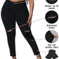 Womens Plus Size Skinny Jeans Stretchy High Waisted Ankle Jean