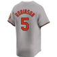 Baltimore Orioles # 5 Brooks Robinson Grey Stitched Cool Base Baseball Jersey
