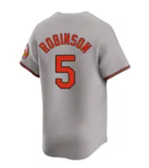 Baltimore Orioles # 5 Brooks Robinson Grey Stitched Cool Base Baseball Jersey