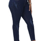 Womens Plus Size Skinny Jeans Stretchy High Waisted Ankle Jean