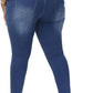 Womens Plus Size Skinny Jeans Stretchy High Waisted Ankle Jean