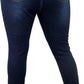 Womens Plus Size Skinny Jeans Stretchy High Waisted Ankle Jean