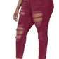 Womens Plus Size Skinny Jeans Stretchy High Waisted Ankle Jean