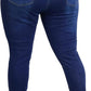 Womens Plus Size Skinny Jeans Stretchy High Waisted Ankle Jean