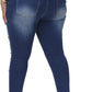 Womens Plus Size Skinny Jeans Stretchy High Waisted Ankle Jean