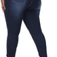 Womens Plus Size Skinny Jeans Stretchy High Waisted Ankle Jean