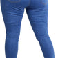 Womens Plus Size Skinny Jeans Stretchy High Waisted Ankle Jean