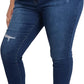Womens Plus Size Skinny Jeans Stretchy High Waisted Ankle Jean
