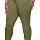 Womens Plus Size Skinny Tapered Pants Comfy Stretch High Waist Ankle Jean