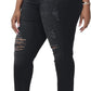 Womens Plus Size Skinny Jeans Stretchy High Waisted Ankle Jean