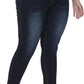 Womens Plus Size Skinny Jeans Stretchy High Waisted Classic Ankle Jean