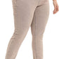 Womens Plus Size Skinny Tapered Pants Comfy Stretch High Waist Ankle Jean