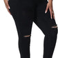 Womens Plus Size Skinny Jeans Stretchy High Waisted Ankle Jean