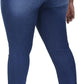 Womens Plus Size Skinny Jeans Stretchy High Waisted Ankle Jean