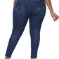Womens Plus Size Skinny Jeans Stretchy High Waisted Ankle Jean