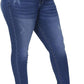 Womens Plus Size Skinny Jeans Stretchy High Waisted Ankle Jean