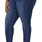 Womens Plus Size Skinny Jeans Stretchy High Waisted Classic Ankle Jean