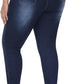 Womens Plus Size Skinny Jeans Stretchy High Waisted Ankle Jean