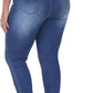 Womens Plus Size Skinny Jeans Stretchy High Waisted Ankle Jean