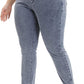 Womens Plus Size Skinny Tapered Pants Comfy Stretch High Waist Ankle Jean