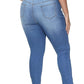 Womens Plus Size Skinny Jeans Stretchy High Waisted Ankle Jean