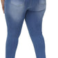 Womens Plus Size Skinny Jeans Stretchy High Waisted Ankle Jean