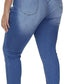 Womens Plus Size Skinny Jeans Stretchy High Waisted Ankle Jean