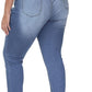 Womens Plus Size Skinny Jeans Stretchy High Waisted Ankle Jean