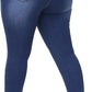 Womens Plus Size Skinny Jeans Stretchy High Waisted Ankle Jean