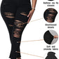 Womens Plus Size Skinny Jeans Stretchy High Waisted Ankle Jean