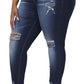 Womens Plus Size Skinny Jeans Stretchy High Waisted Ankle Jean