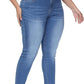 Womens Plus Size Skinny Jeans Stretchy High Waisted Ankle Jean