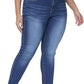Womens Plus Size Skinny Jeans Stretchy High Waisted Ankle Jean