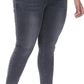 Womens Plus Size Skinny Jeans Stretchy High Waisted Classic Ankle Jean