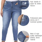 Womens Plus Size Skinny Jeans Stretchy High Waisted Ankle Jean