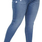 Womens Plus Size Skinny Jeans Stretchy High Waisted Ankle Jean