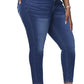 Womens Plus Size Skinny Jeans Stretchy High Waisted Ankle Jean