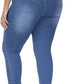 Womens Plus Size Skinny Jeans Stretchy High Waisted Ankle Jean