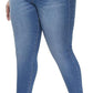 Womens Plus Size Skinny Jeans Stretchy High Waisted Ankle Jean