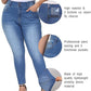 Womens Plus Size Skinny Jeans Stretchy High Waisted Ankle Jean