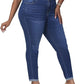 Womens Plus Size Skinny Jeans Stretchy High Waisted Ankle Jean